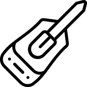 A black and white drawing of a key vector