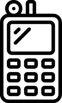 A black and white image of a cell phone vector