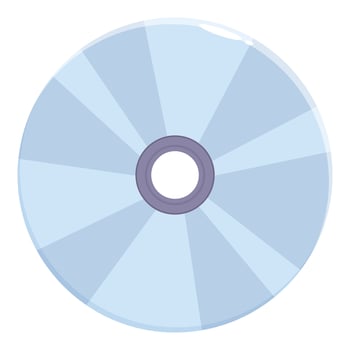 Blue compact disc reflecting light from unknown source vector