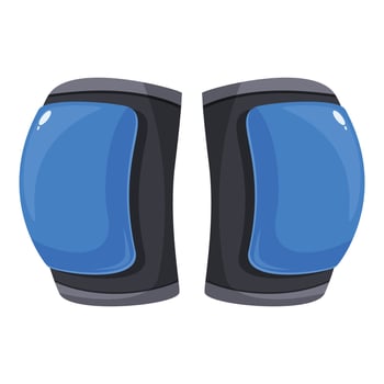 Pair of stylish and protective sports knee pads for active individuals vector