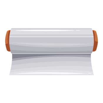 Aluminum foil roll for cooking, storing, and packing food vector