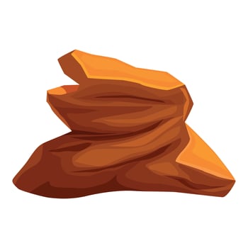 Huge layered rock formation from sandstone mountains vector