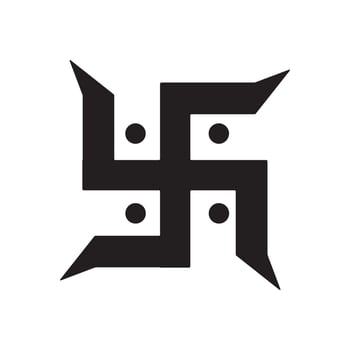 Swastika Icon Illustration Silhouette Art Illustration With White Background. vector