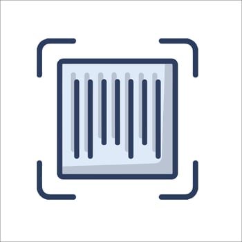 A square box with a bar on it vector