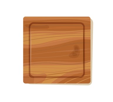 Square wooden cutting board illustration vector