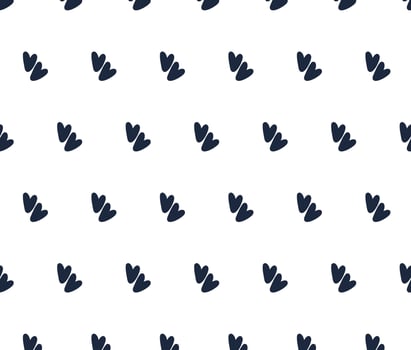 Seamless hand drawn hearts pattern vector