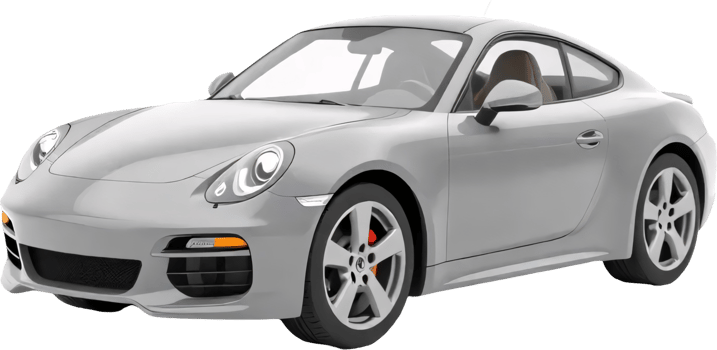 Sleek Grey Sports Car with Dynamic Features png
