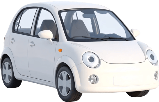 White Tiny Japanese Style Car with Compact Design png