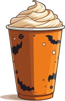 Spooky Pumpkin Spice Latte png