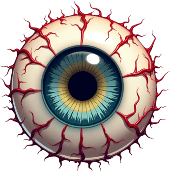 Spooky Eyeball Illustration for Halloween Decor png