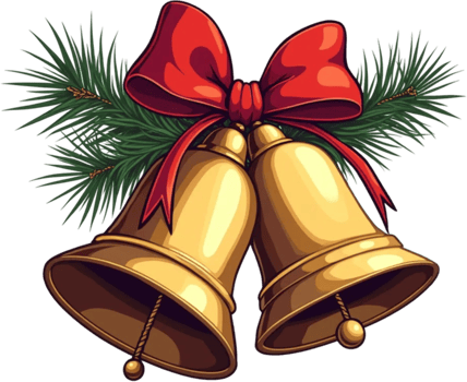Bells with Ribbon for Festive Celebrations png