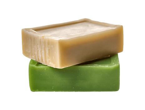 Two soap bars stacked on top of each other isolated png