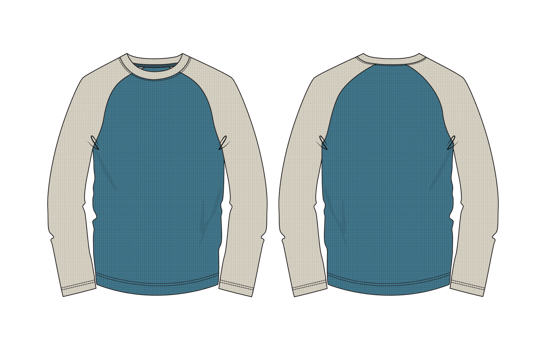 Two blue and white long sleeve shirts png