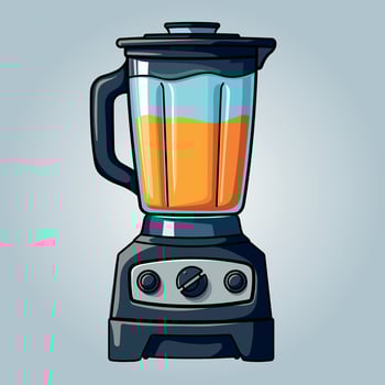 Electric Fruit Juice Squeezer or mixer machine kitchen tool appliance for cooking Isolated flat illustration vector