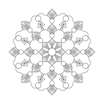 Energetic Embellishments Mandala coloring book page vector