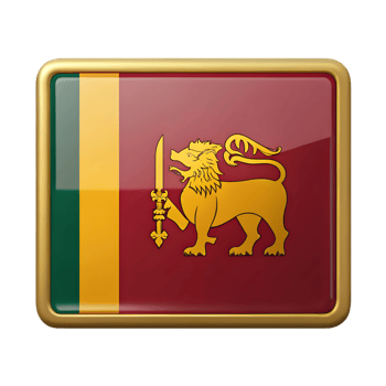 3D Sri Lanka Flag Icon in Rectangle Shape for Creative Projects and Representations png
