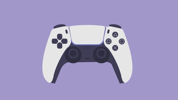 game controller isolated flat design vector
