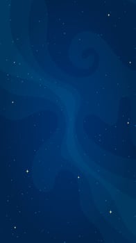 Cartoon outer space background illustration. Abstract shiny stars systems in outer space on vertical dark blue background for children space game or night sky graphic design concept. vector