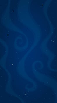 Cartoon outer space background illustration. Abstract shiny stars systems in outer space on vertical dark blue background for children space game or night sky graphic design concept. vector