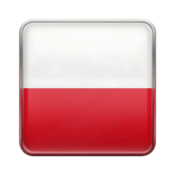 3D Poland Flag Icon in Rectangle Shape Ideal for Representations and Designs Related to Poland's National Identity png
