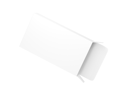 Empty White Open Rectangular Box Mockup For Pharmacy Packaging Concept Top View 3d Illustration png