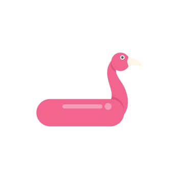 Pink inflatable flamingo pool float celebrating summer vacation vector