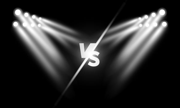 Versus background with thunderstorm effect. VS screen for sport games, match, tournament, martial arts, sport banner. lightning with flashes of light. illumination vector