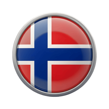 3D Icon of Norway Flag in a Circular Shape for Graphic Design and Web Projects png