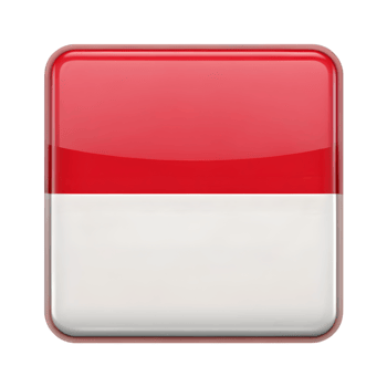 3D Monaco Flag Icon in Rectangle Shape Suitable for Various Design Purposes Including Web and Print Media png