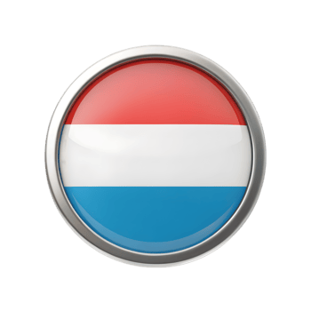 3D Luxembourg Flag Icon in Circle Shape Perfect for Web Design and Graphic Projects png