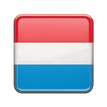 3D Luxembourg Flag Icon in Rectangle Shape for Creative Projects and Digital Designs png
