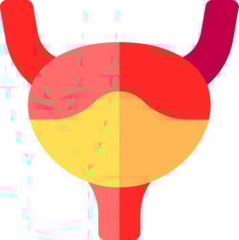A flat icon of a uterus with horns vector