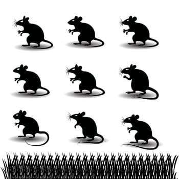 Minimalistic Rat Silhouette for Design Projects, Printables, and Creative Use vector
