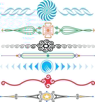 A set of decorative elements vector