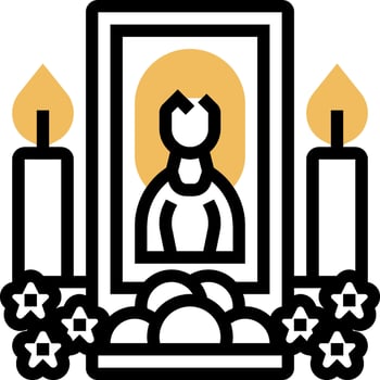A black and white icon of a woman in a chair vector