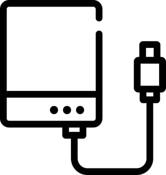 Usb cable icon vector