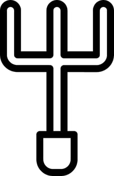 A black and white image of a fork with two forks vector