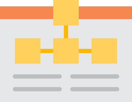 A yellow and orange icon with a yellow square vector