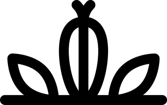 A black and white image of a crown vector