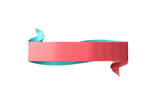 Pink and blue 3D shiny ribbon, suitable for placing text. png