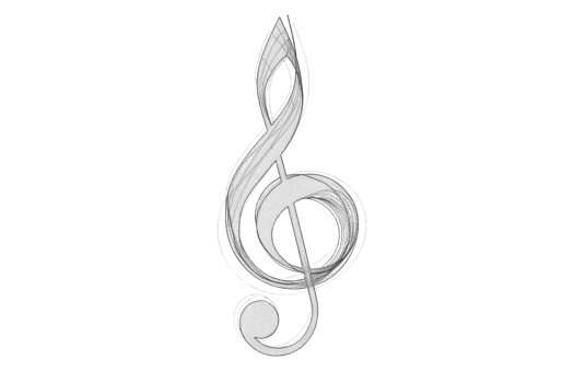 treble clef, which is a symbol used in musical notation to indicate the pitch of a note. png