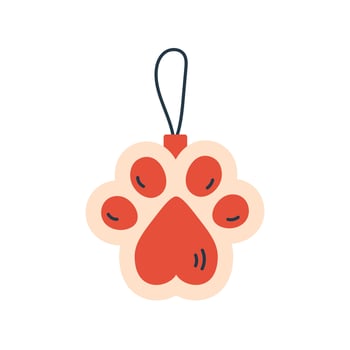 Paw Print Christmas Bauble Decoration vector
