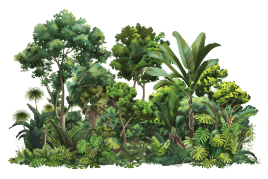 lush green vegetation of the jungle png