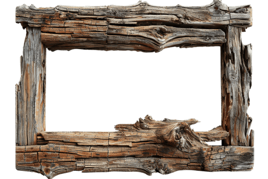 rustic wooden frame with a dark background png