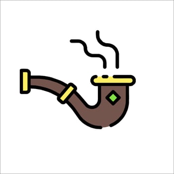 A pipe with smoke coming out of it vector