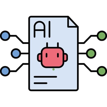 Ai Document illustration with isolated background vector