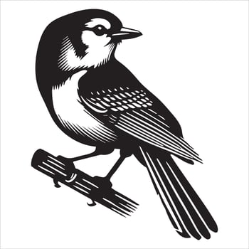 Canada Jay Bird Clipart Design vector
