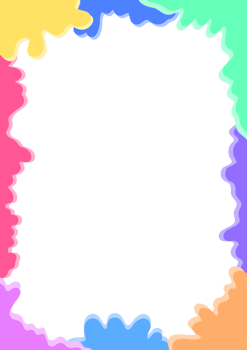 border frame with color pastel clouds png