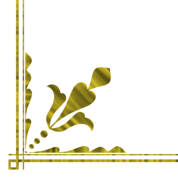 Gold Ornament Corner border frame png