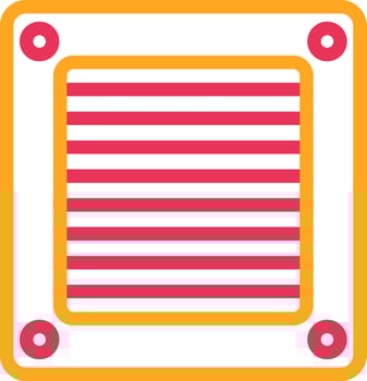 Ventilation Line Two Color Icon vector